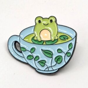 Frog in a Teacup Pin